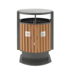 Poubelles aspect bois