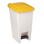 Poubelle mobile  pdale 60, 90 et 120 l corps blanc