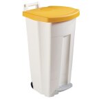 Poubelle mobile  pdale 60, 90 et 120 l corps blanc