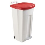 Poubelle mobile  pdale 60, 90 et 120 l corps blanc