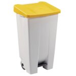 Poubelle mobile  pdale 60, 90 et 120 l corps blanc
