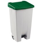 Poubelle mobile  pdale 60, 90 et 120 l corps blanc