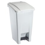 Poubelle mobile  pdale 60, 90 et 120 l corps blanc