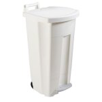 Poubelle mobile  pdale 60, 90 et 120 l corps blanc