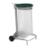 Poubelle support de sac mobile 110 l