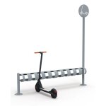 Range - trottinettes 10 places avec panneau