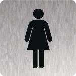 Signaltique alu anodis bross toilettes femmes