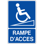 Signalisation site quip pour handicaps rampe d'accs