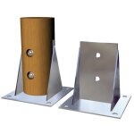 Supplment pour pose sur platines - poteau en bois