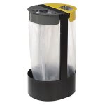 Support de sac double vigipirate sur pied 2 x 75 l