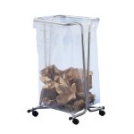 Support de sac poubelle 110 l avec roulettes