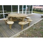 Table banc ronde 8 places