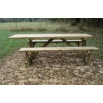 Table de pique - nique rallonge en bois