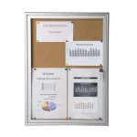 Vitrines d'int�rieur avec fond li�ge ou m�tal