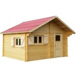 Abri de jardin semi - habitable en bois massif habrita de 20 m2 avec
