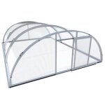 Abri de piscine en aluminium et polycarbonate 394x854x140 abrilios
