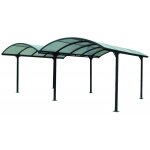 Carport 2 voitures 4, 85x6, 00m en aluminium et polycarbonate 6mm