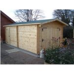 Garage en bois massif habrita 21, 7m2 avec madriers 42mm