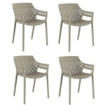 Lot de 4 fauteuils vondon spritz cru