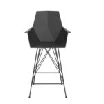 Lot de 4 tabourets haut faz vondom assise 66 cm noir et mtal avec