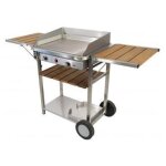 Plancha gaz inox baila 5 kw tonio sur chariot - savorcook selects