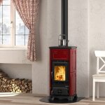 Po�le � bois nordica extraflame emiliana 6. 5kw bordeaux