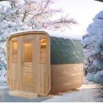 Sauna ext�rieur ga�a nova 6 places holl?s en epicea