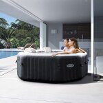 Spa intex carbone bulles et jets 4 places pure spa