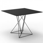 Table faz vondom noir pi�tement inox laqu� 70x70xh72