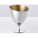 Vasque � champagne so symbol en etain poli et int�rieur or oa1710