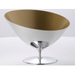 Vasque � champagne symbol en etain poli et int�rieur or oa1710