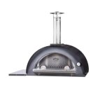 Four  pizza bois family 60 clementi gris anthracite 1 porte inox