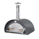 Four  pizza bois family 80 clementi gris anthracite 1 porte inox