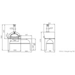 Four  pizza bois pizza party clementi cuivr 1 porte inox