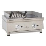 Fry - top gaz chrome 35x40cm + grill pierre de lave 35x40cm arilex