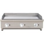 Fry - top gaz chrome 90x40x1. 5cm arilex