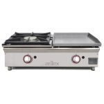Plancha gaz acier rectifi 40x40x0, 6cm + rchaud arilex