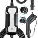 Besen chargeur portable - type1 - rglable 10a / 16a - cble 6m - prise cee 16a - pcd020t1