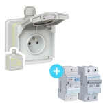 Pack prise legrand green up - 090471 - 3, 7 kw + protections électriques belgique Pack prise legrand green up - 090471 - 3, 7 kw + protections électriques belgique