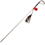 1 canne � p�che purrfect leather cat toy pour chat