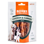 100g friandises boxby adult poulet, carottes pour chien
