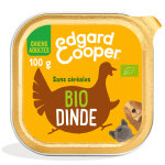 100g edgard & cooper adult menu bio sans crales dinde bio - pte pour chien