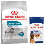 10kg maxi joint care care nutrition royal canin croquettes pour chien + aliment humide : - 15 % !