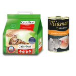 10l cat's best original (env. 4, 5 kg) liti�re pour chat + 135ml boisson miamor trinkfein