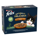 10x80g felix naturally delicious s�lection fermi�re en gel�e - p�t�e pour chat