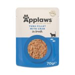 12 x 70 g filet de thon au crabe cat natural applaws pour chat
