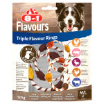 120 g anneaux triple flavour de 8in1, friandises pour chiens