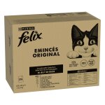 120x85g jumbopack felix boeuf, poulet - p�t�e pour chat