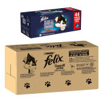 120x85g tendres effils : dlicieux duo felix jumbopack nourriture humide pour chat + 44 sachets offerts ...