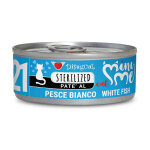 12 x 85 g disugual mini - me sterilized au poisson blanc, nourriture humide pour chat